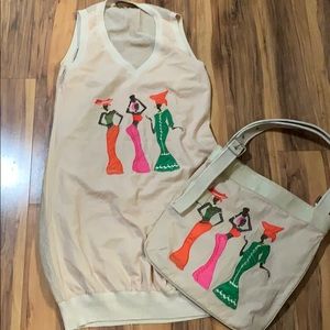 Dress with matching bag